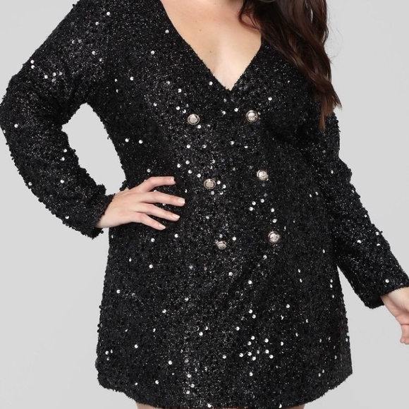 Fashion Nova Dresses & Skirts - Sparkling Blazer Dress